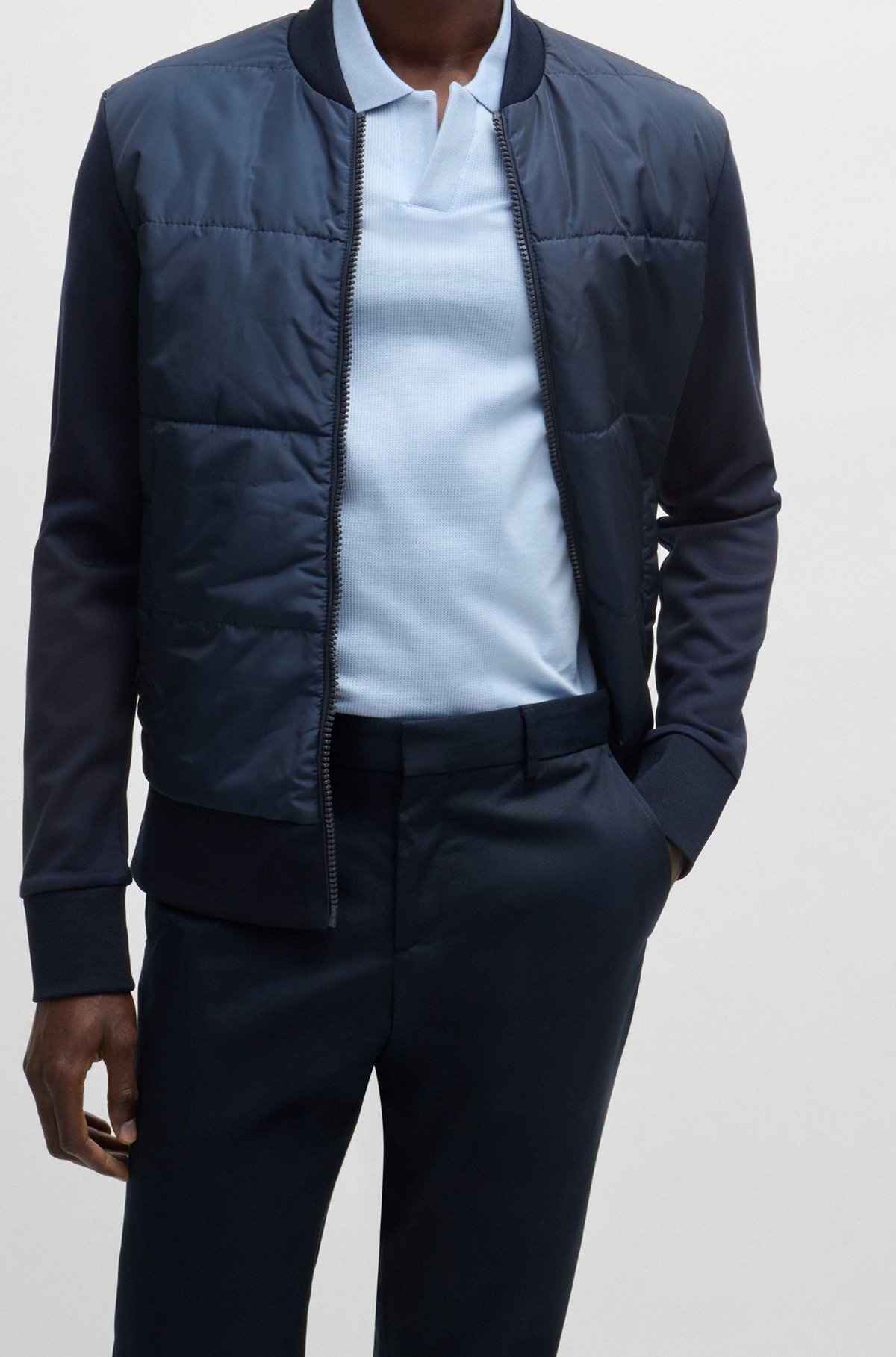 SLIM-FIT TROUSERS IN STRETCH COTTON - 5