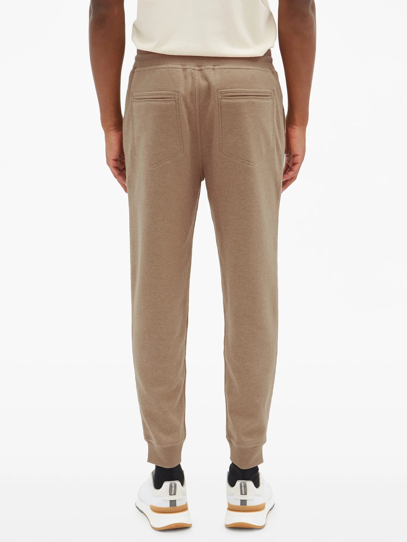 Ribbed-cuff cotton-blend track pants - 5