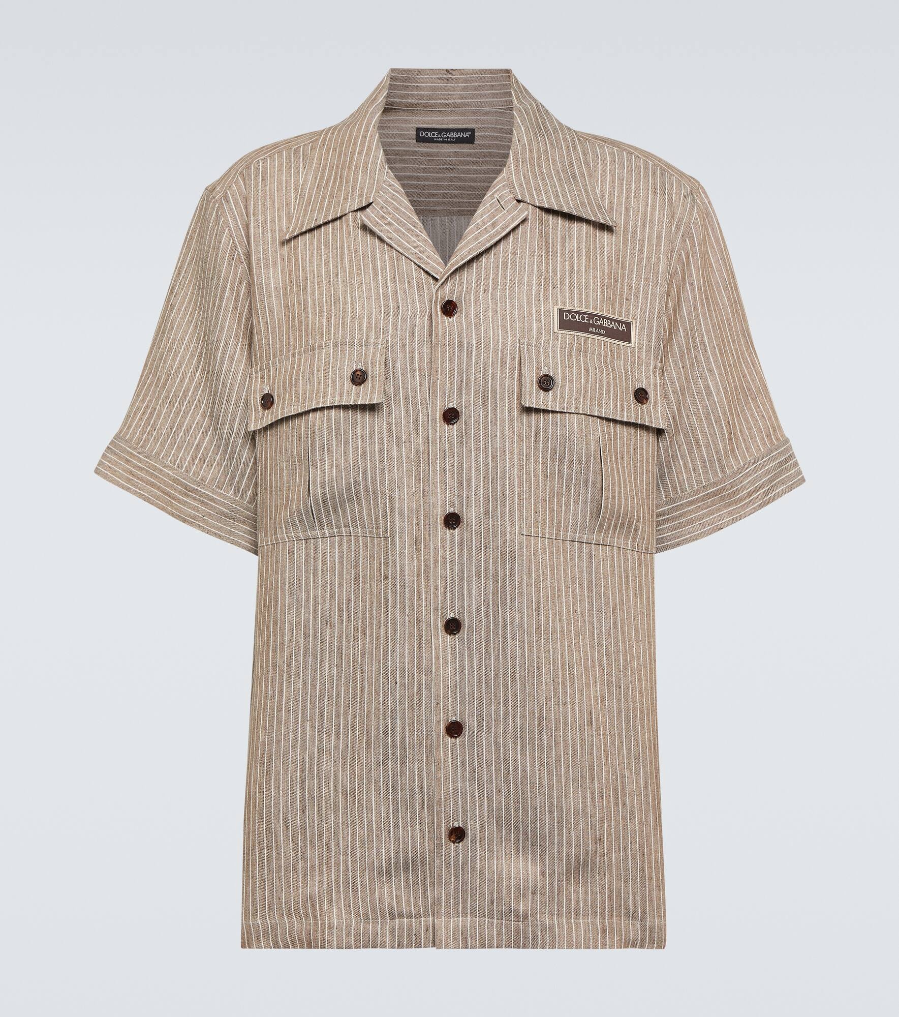 Striped linen shirt - 1