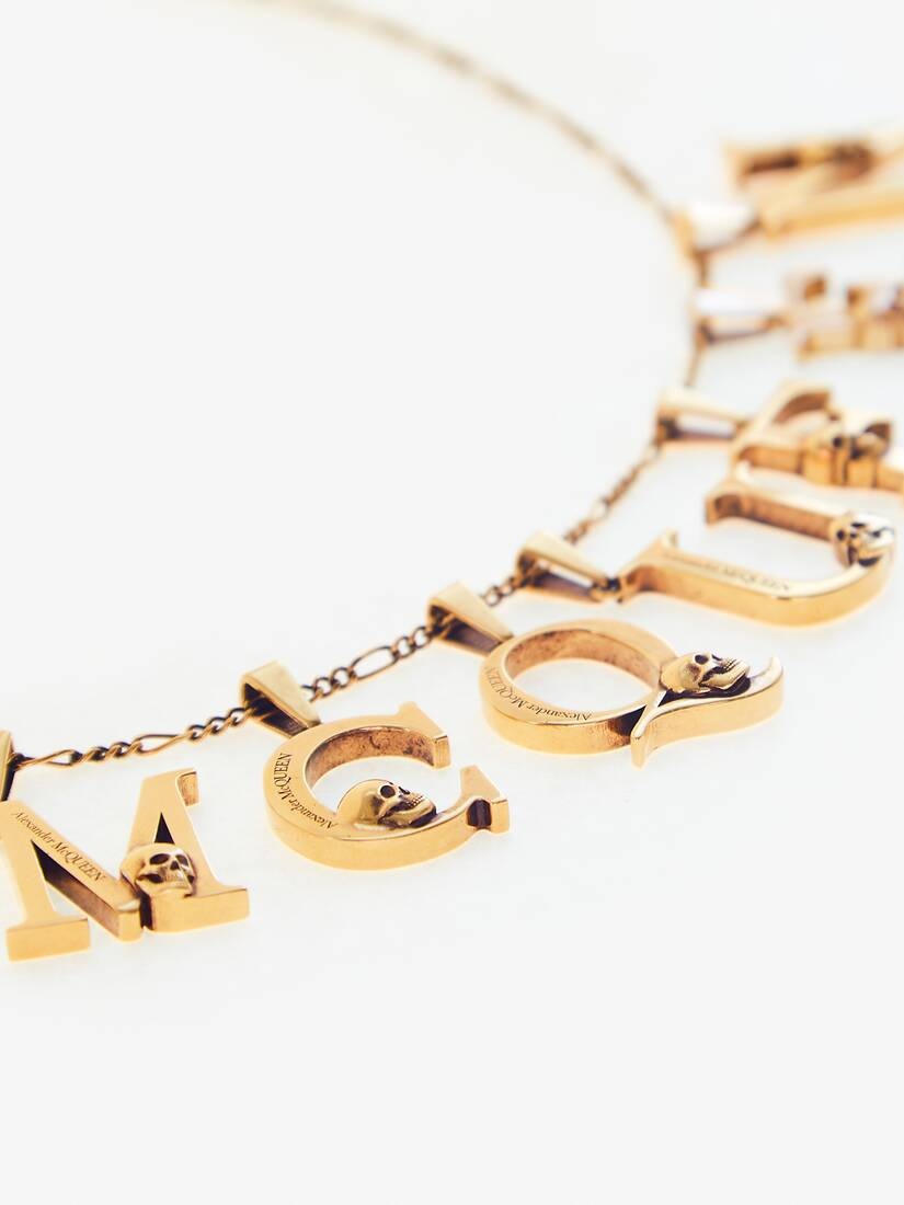 Alphabet Pendant in Antique Gold - 3