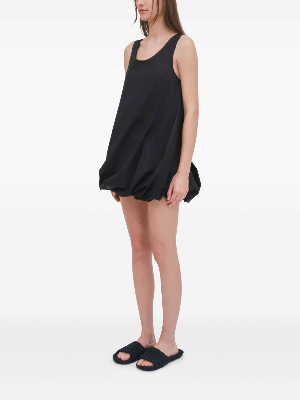 twisted-hem mini dress - 5