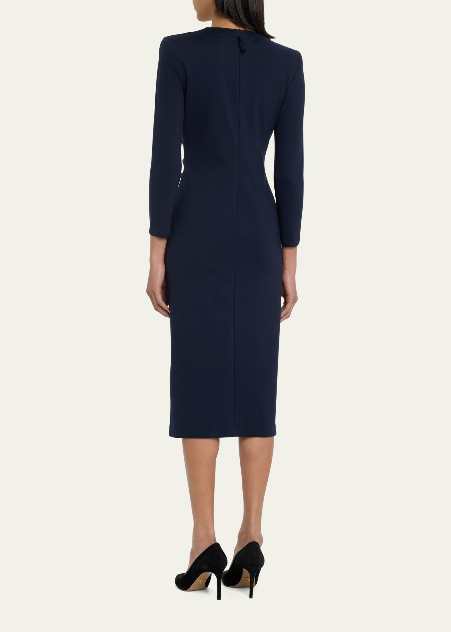 Tab Front Jersey Dress - 3