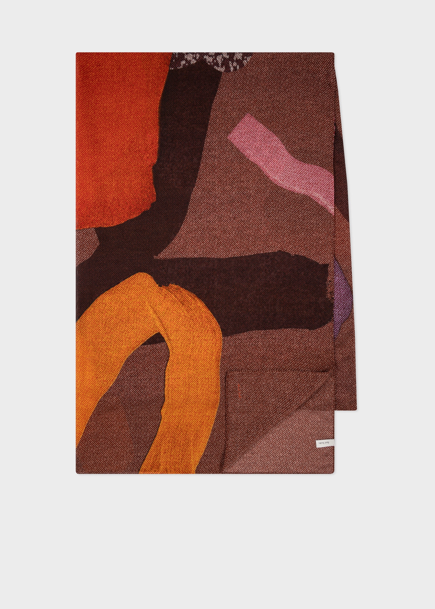 Orange 'Rug Print' Scarf - 1
