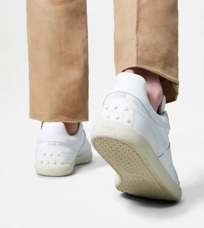 Tod's TOD'S TABS SNEAKERS IN LEATHER - WHITE outlook