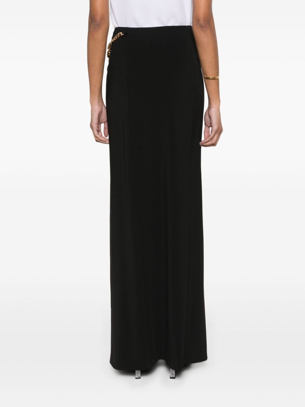 padlock-detail asymmetric maxi skirt - 4