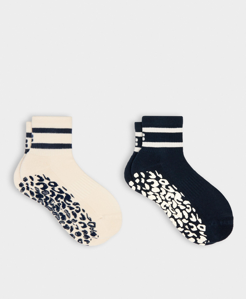 Animal Print Mini Pilates Crew Grip 2 Pack 1