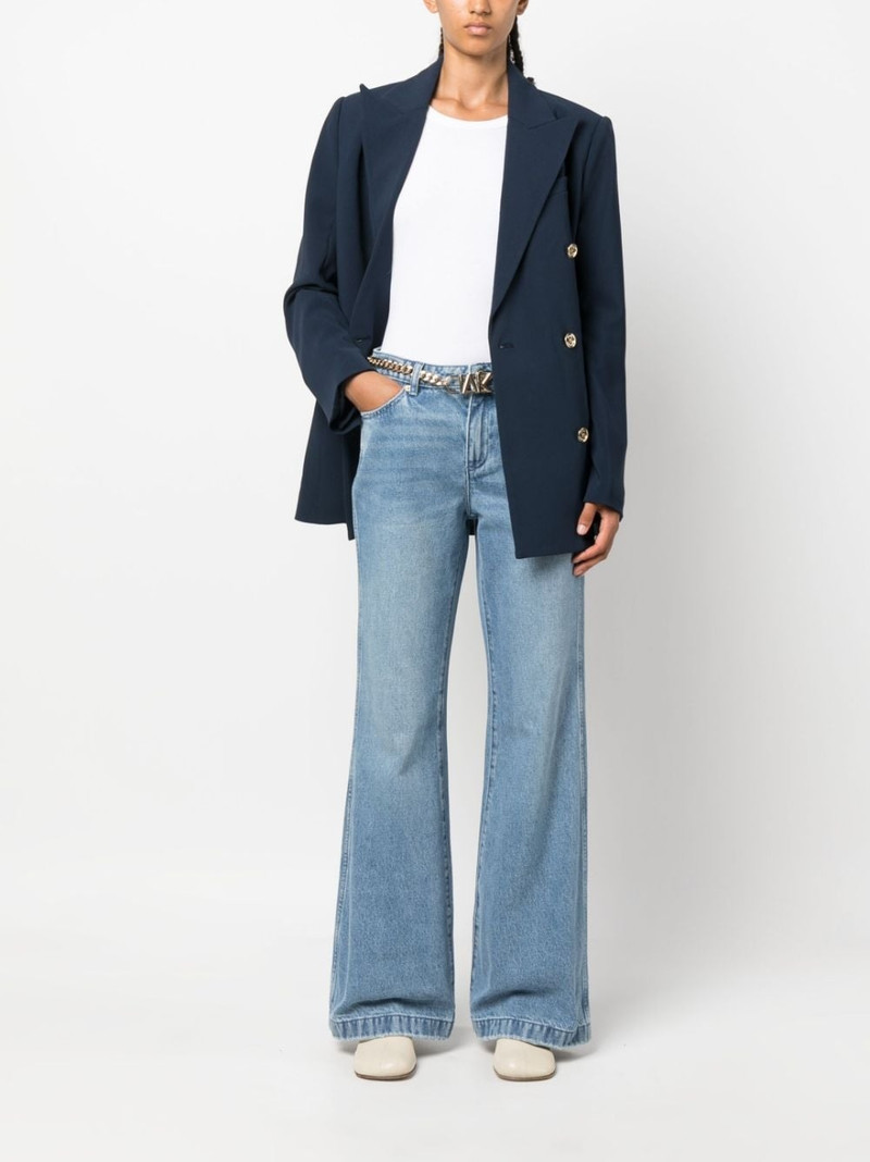 MICHAEL KORS logo-button double-breasted blazer outlook