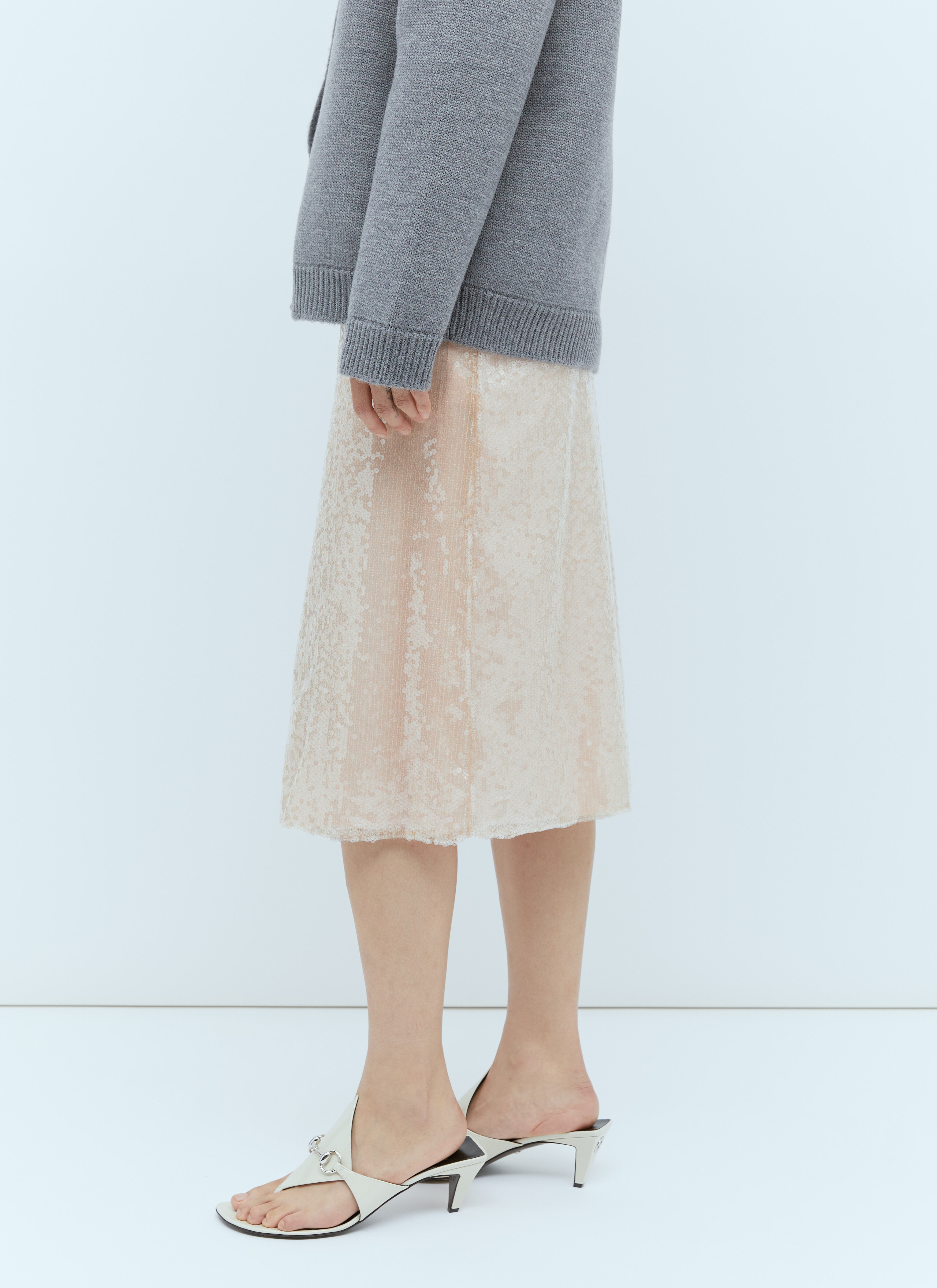 Sequin-Embroidered Tulle Skirt - 4