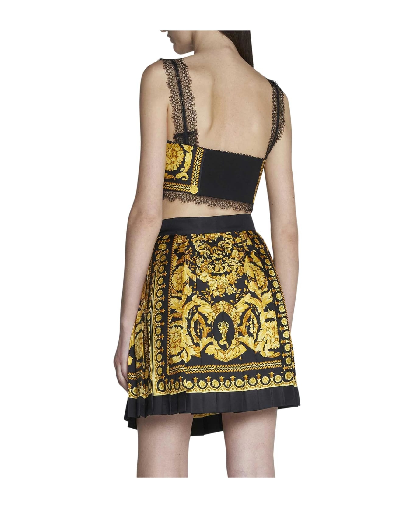 Barocco Print Miniskirt - 4