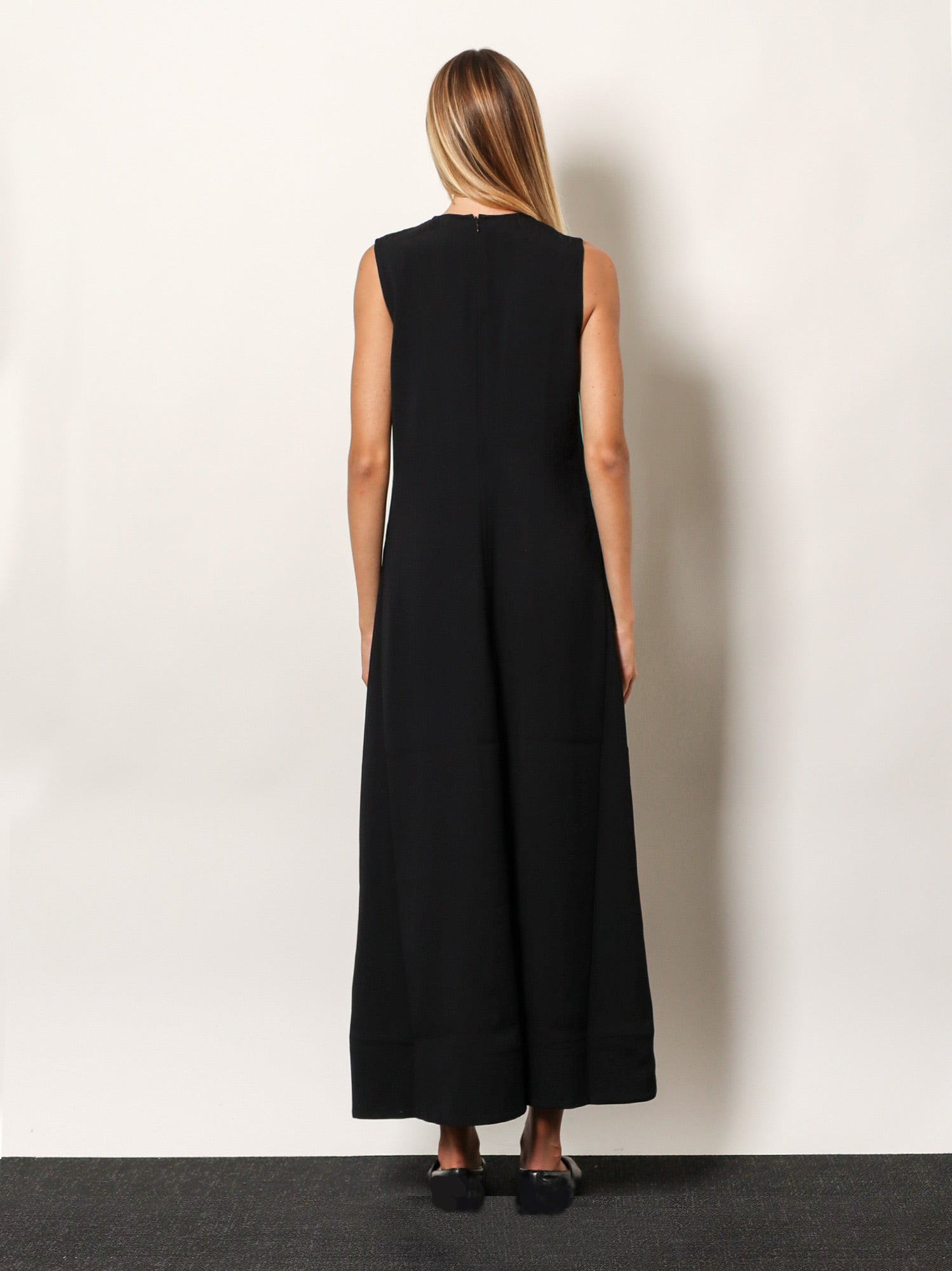 Woven Stripes Long Viscose Dress - 3