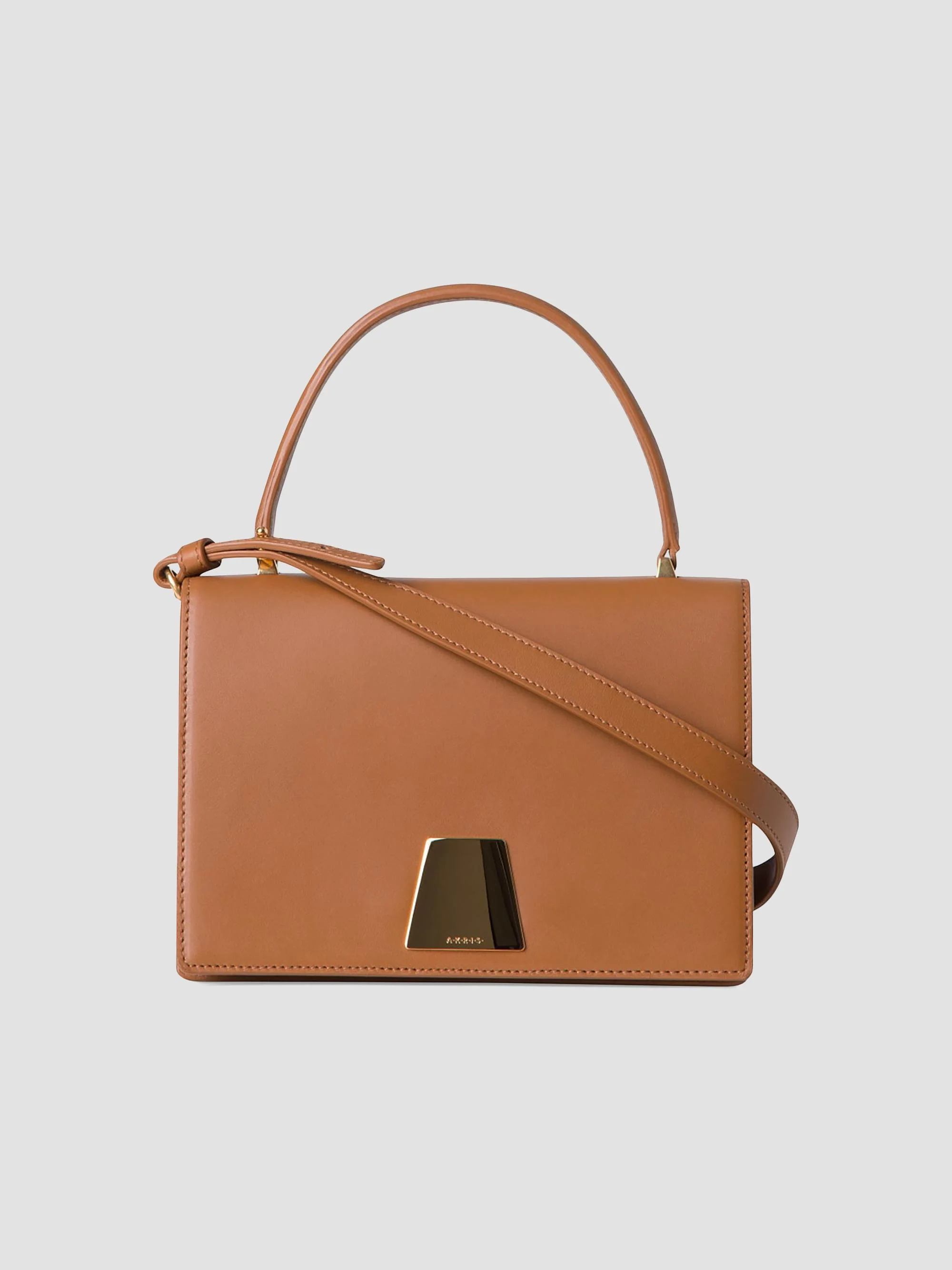 Women's Small Alice Trapezoid Top Handle Bag - Cuoio - 1