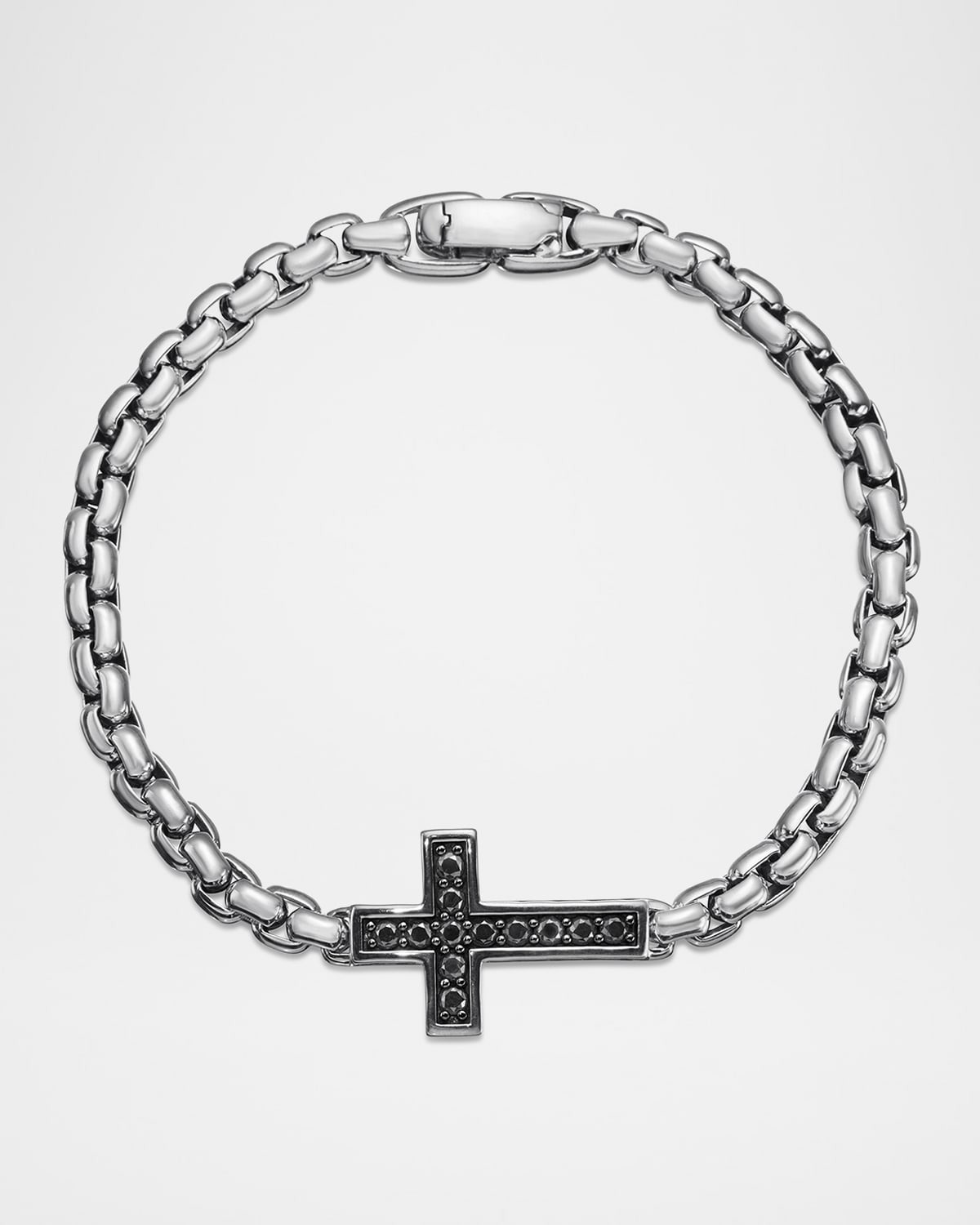 Men's Streamline Cross Bracelet in Silver, 5mm - 3