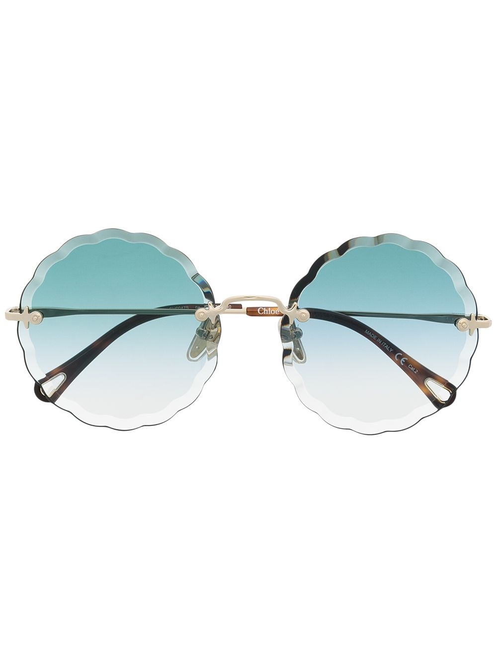 Rosie round frame metal sunglasses - 1