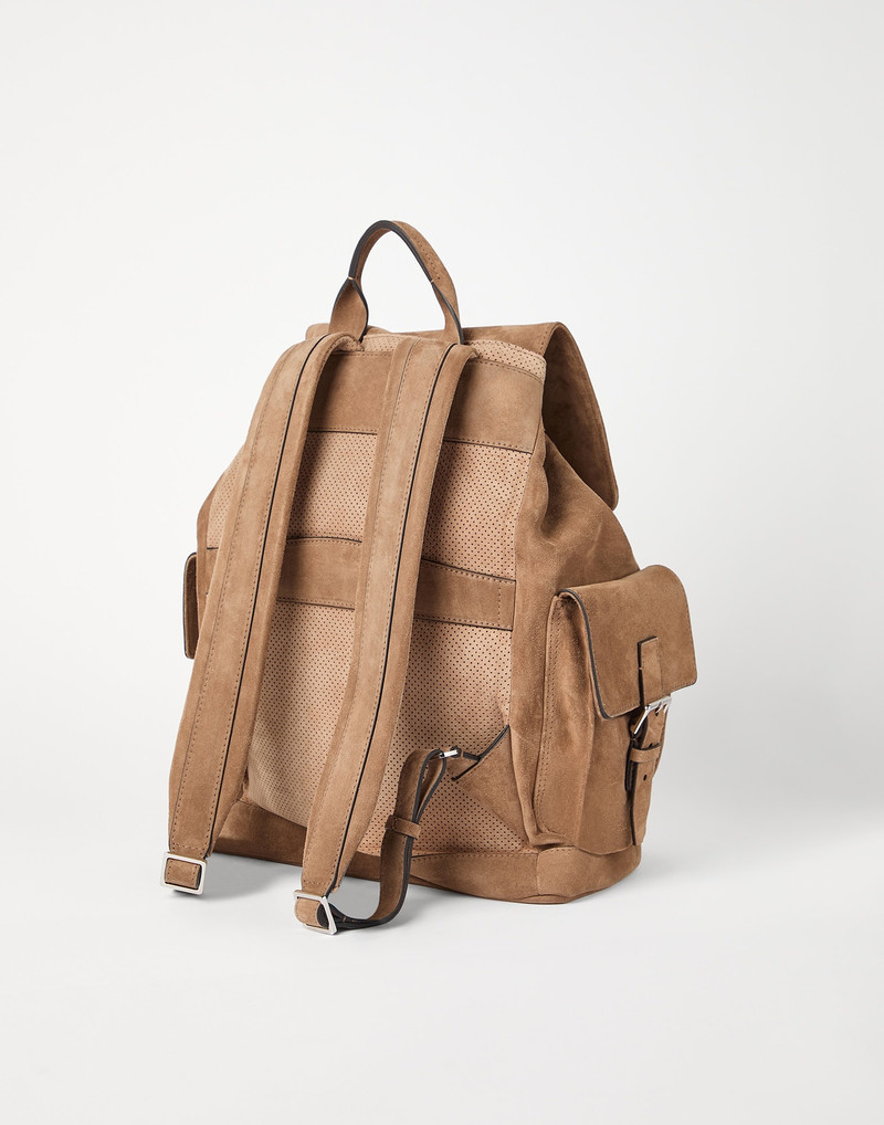 Brunello Cucinelli Suede city backpack outlook