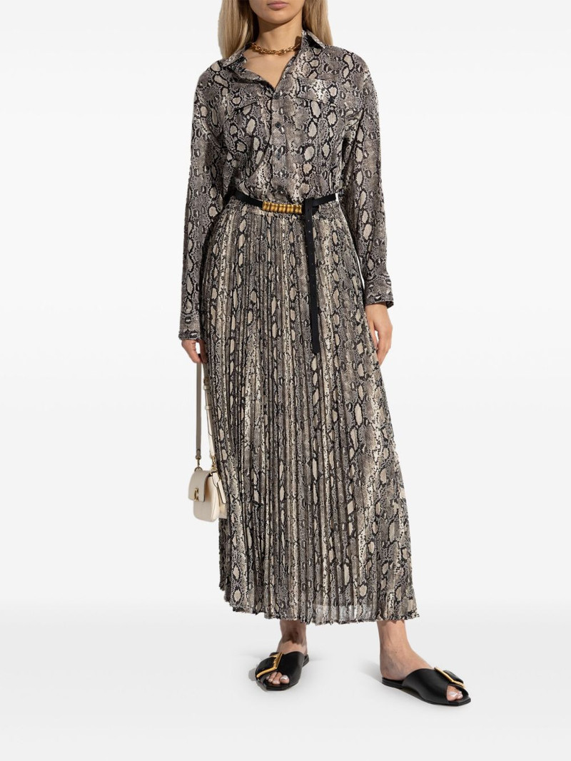 MICHAEL KORS snakeskin-print pocket shirt outlook