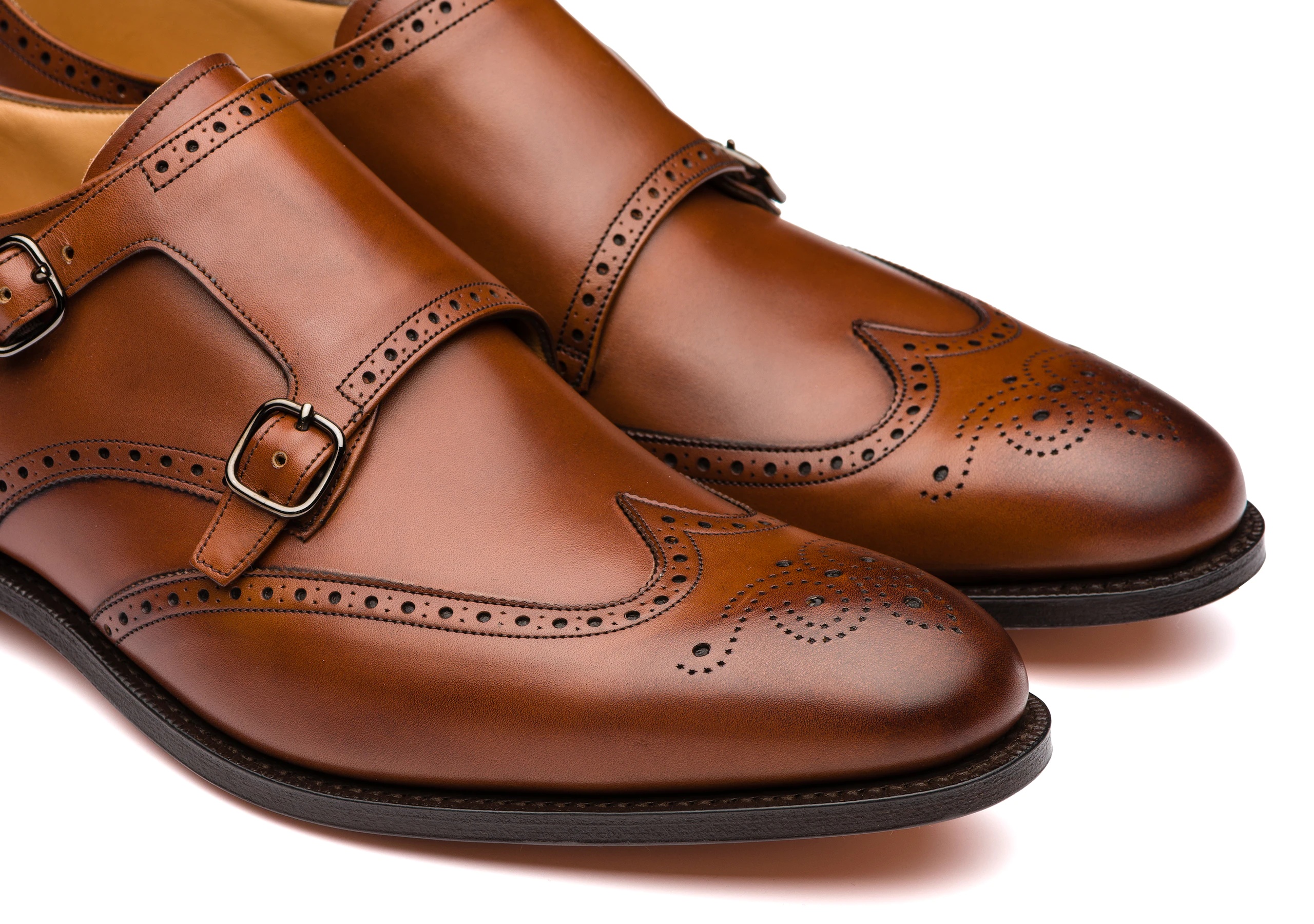 Chicago
Calf Leather Monk Strap Brogue Walnut - 4