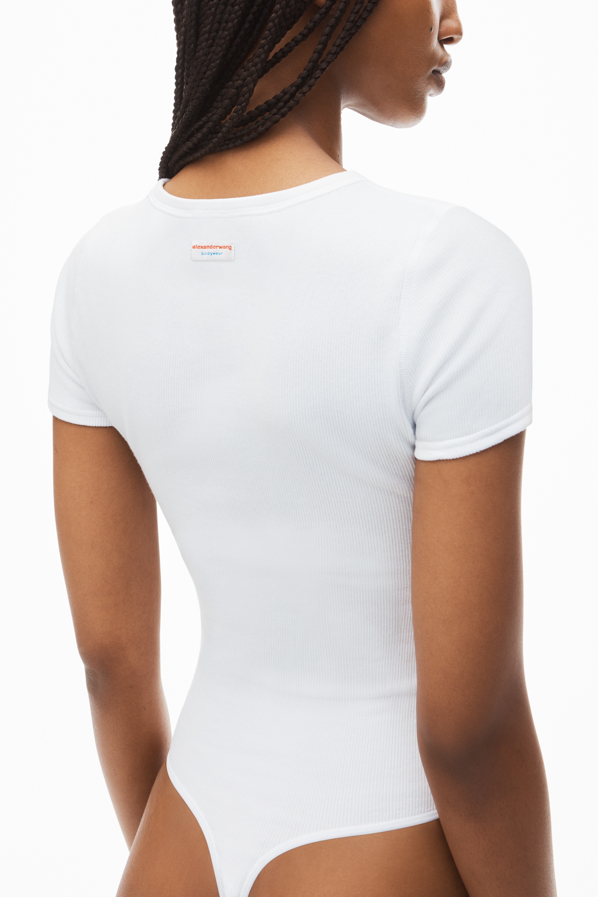short-sleeve bodysuit in rib-knit jersey - 5