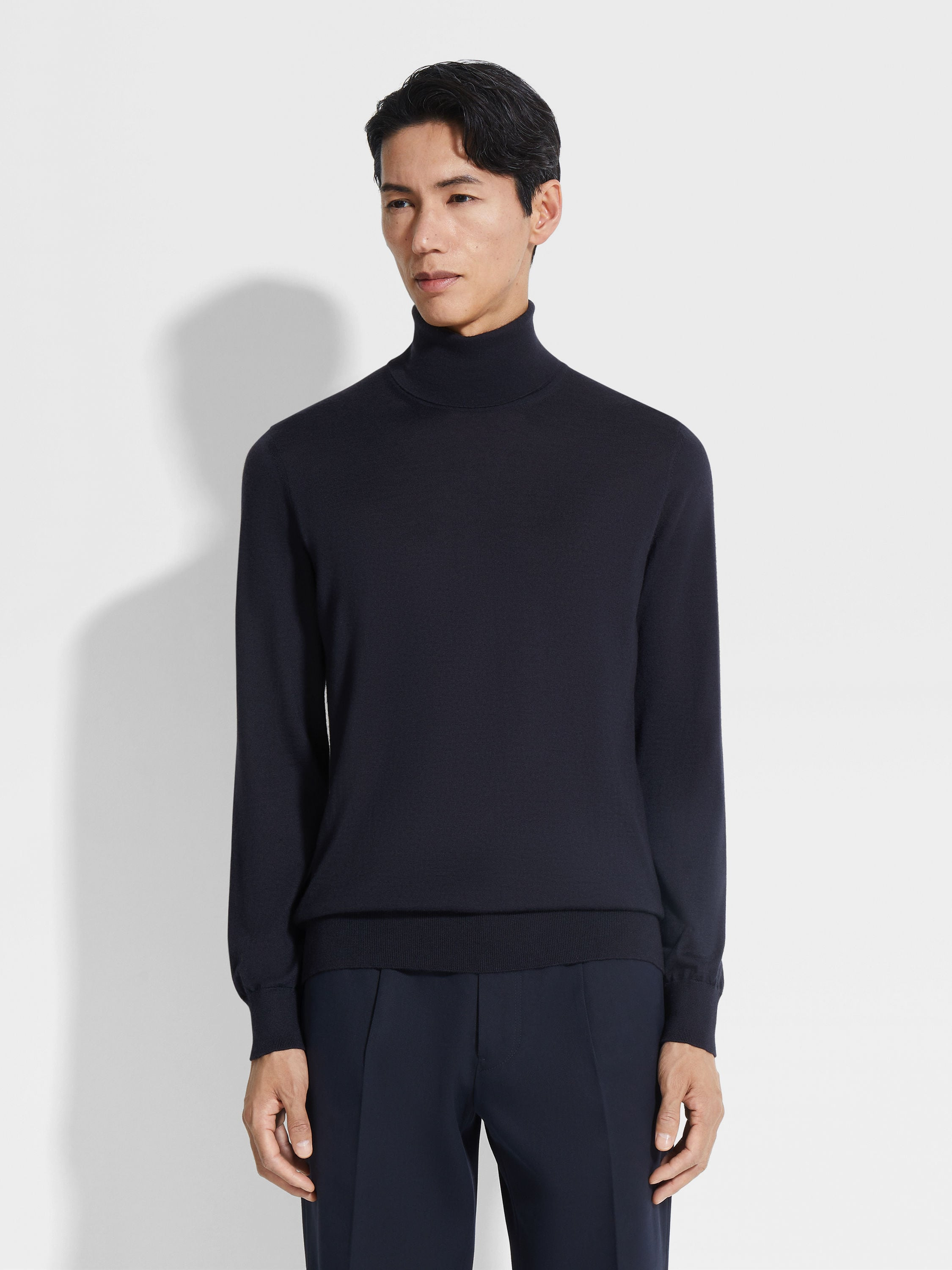 NAVY BLUE CASHSETA TURTLENECK - 4