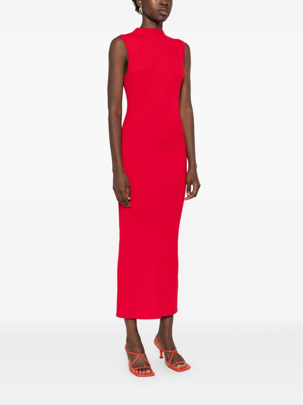 ribbed-knit midi dress - 3