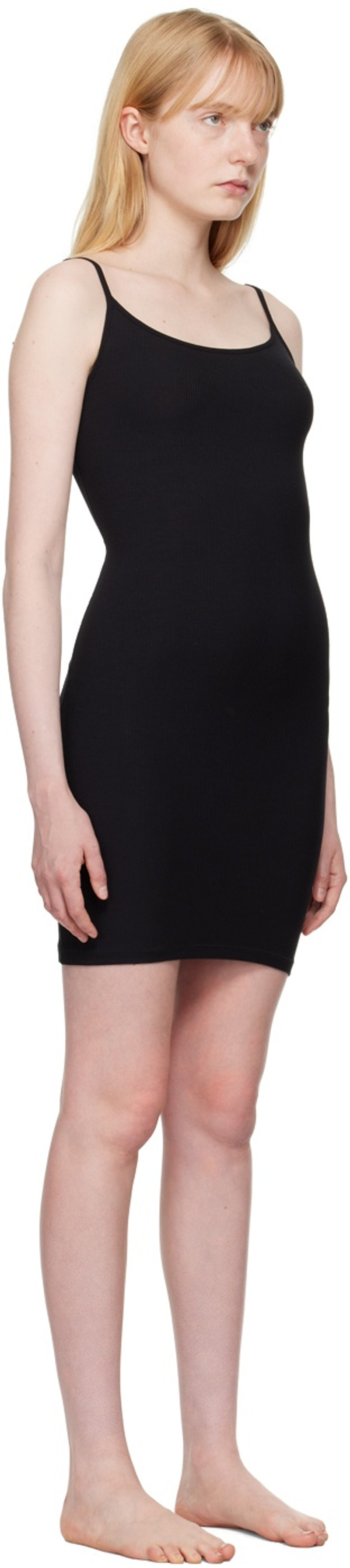 SKIMS Black Soft Lounge Slip Minidress outlook