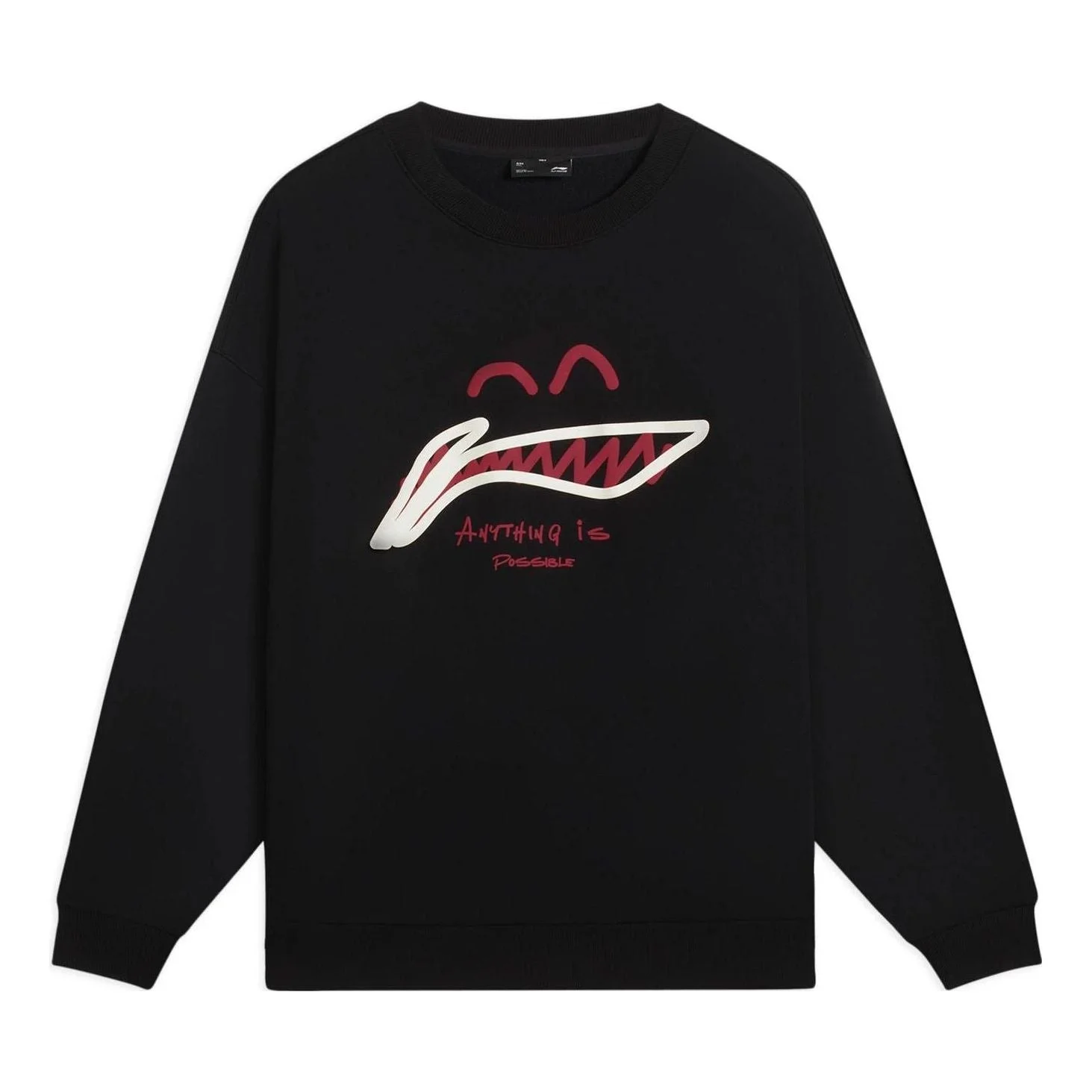 Li-Ning Anything Is Possible Graphic Sweatshirt 'Black' AWDSG91-2 - 1