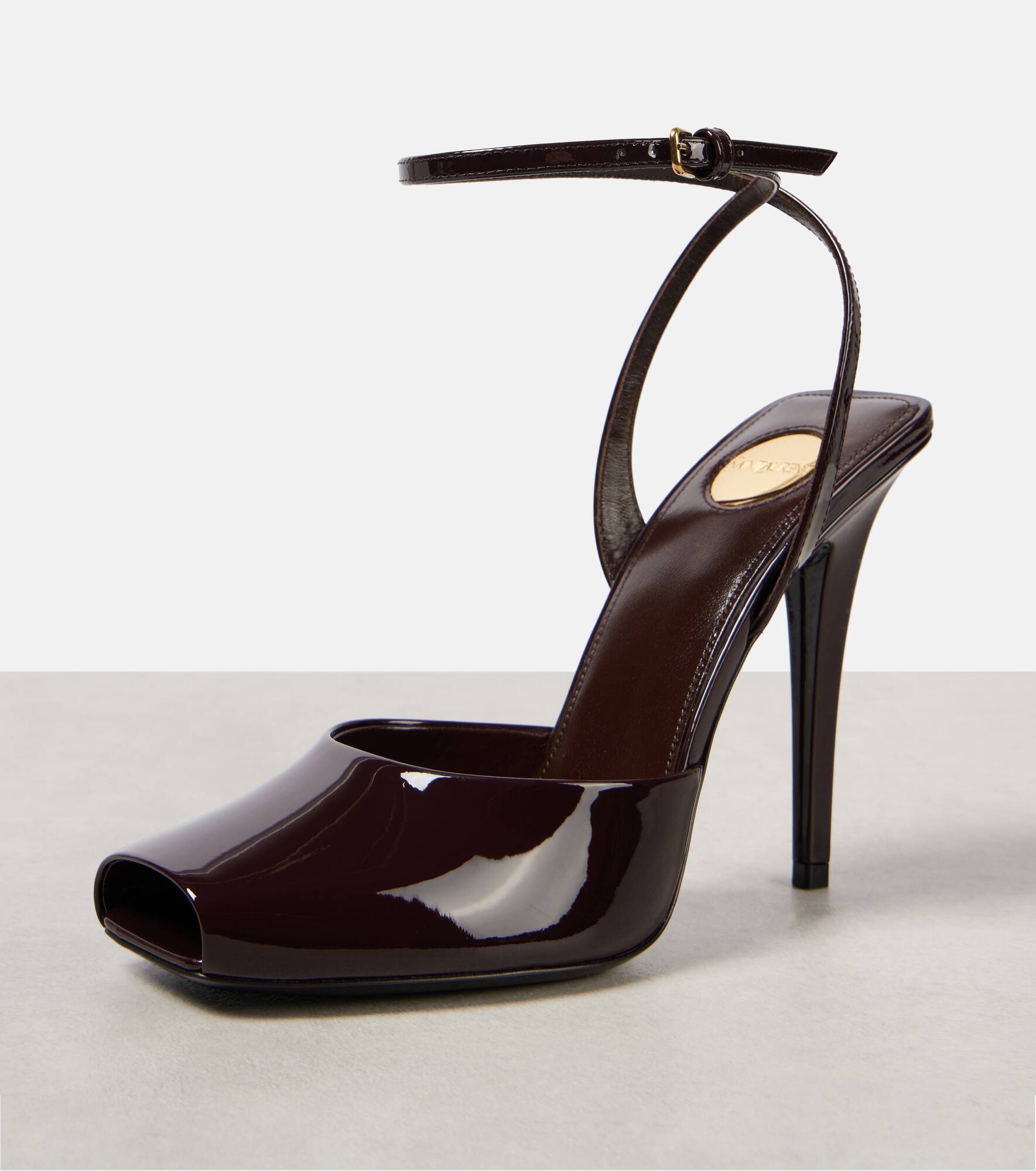 La Scandale 110 patent leather peep-toe pumps - 5