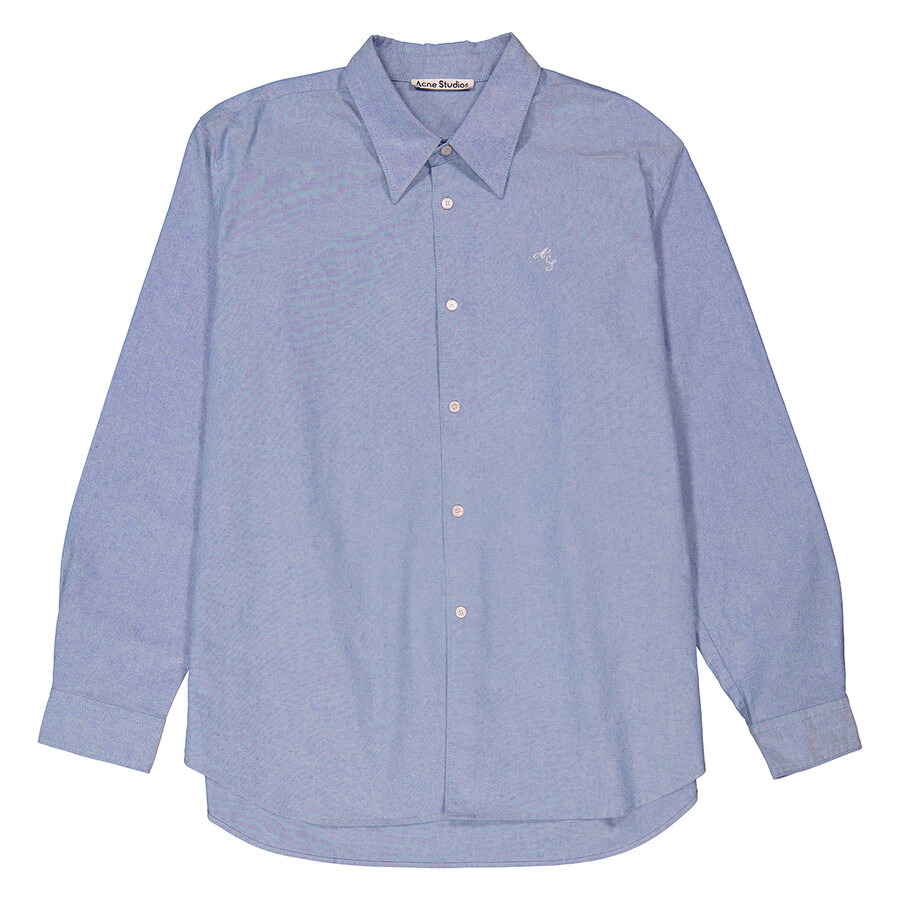 Acne Studios Micro Logo Embroidered Cotton Shirt - 4