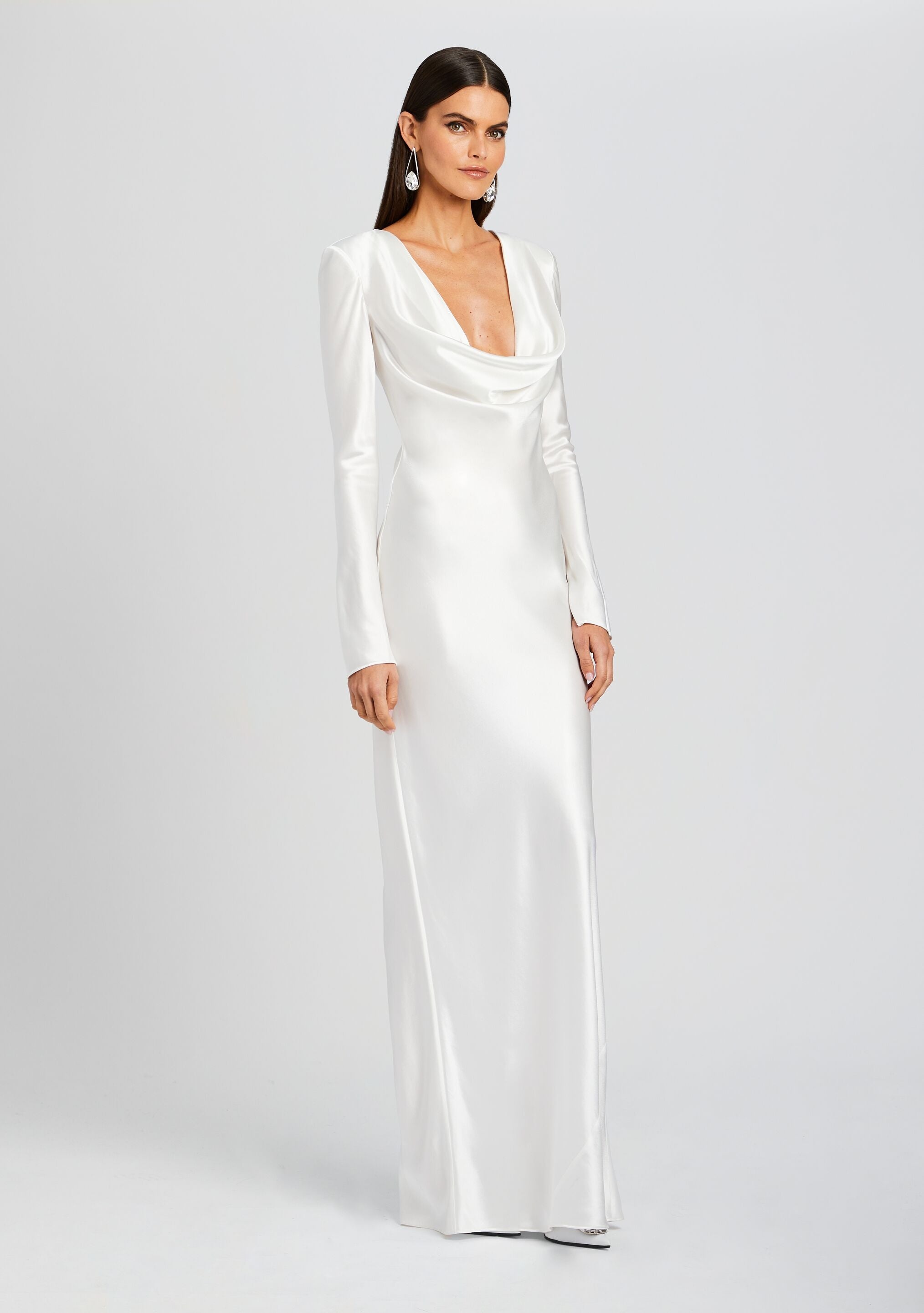 ANNA COWL EVENING DRESS - 3