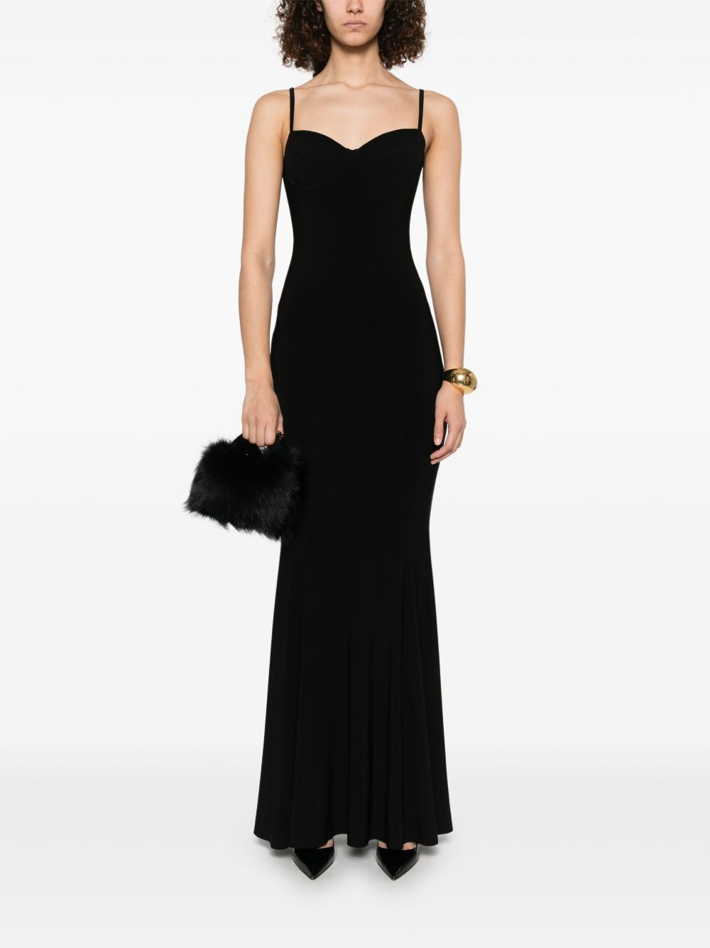 underwire-cup fishtail gown - 2