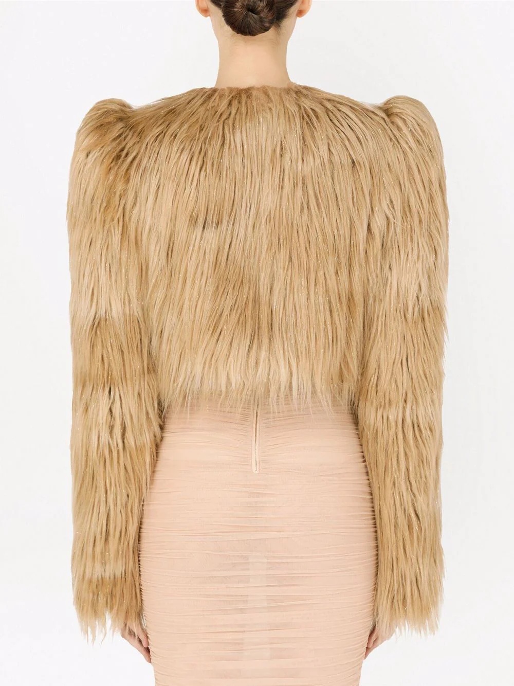 faux-fur cropped jacket - 4