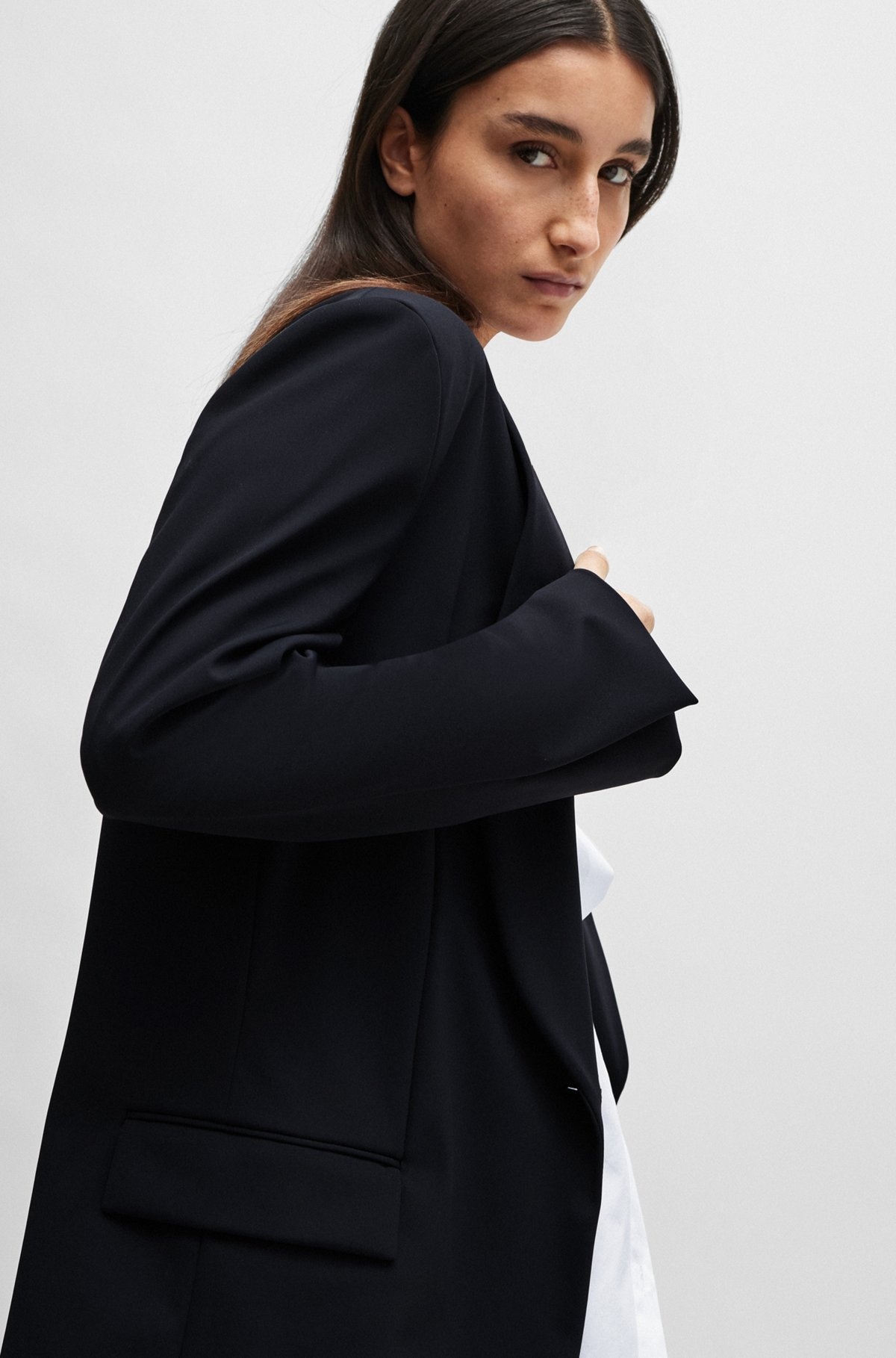 NAOMI X BOSS OVERSIZED BLAZER WITH SHAWL COLLAR - 6