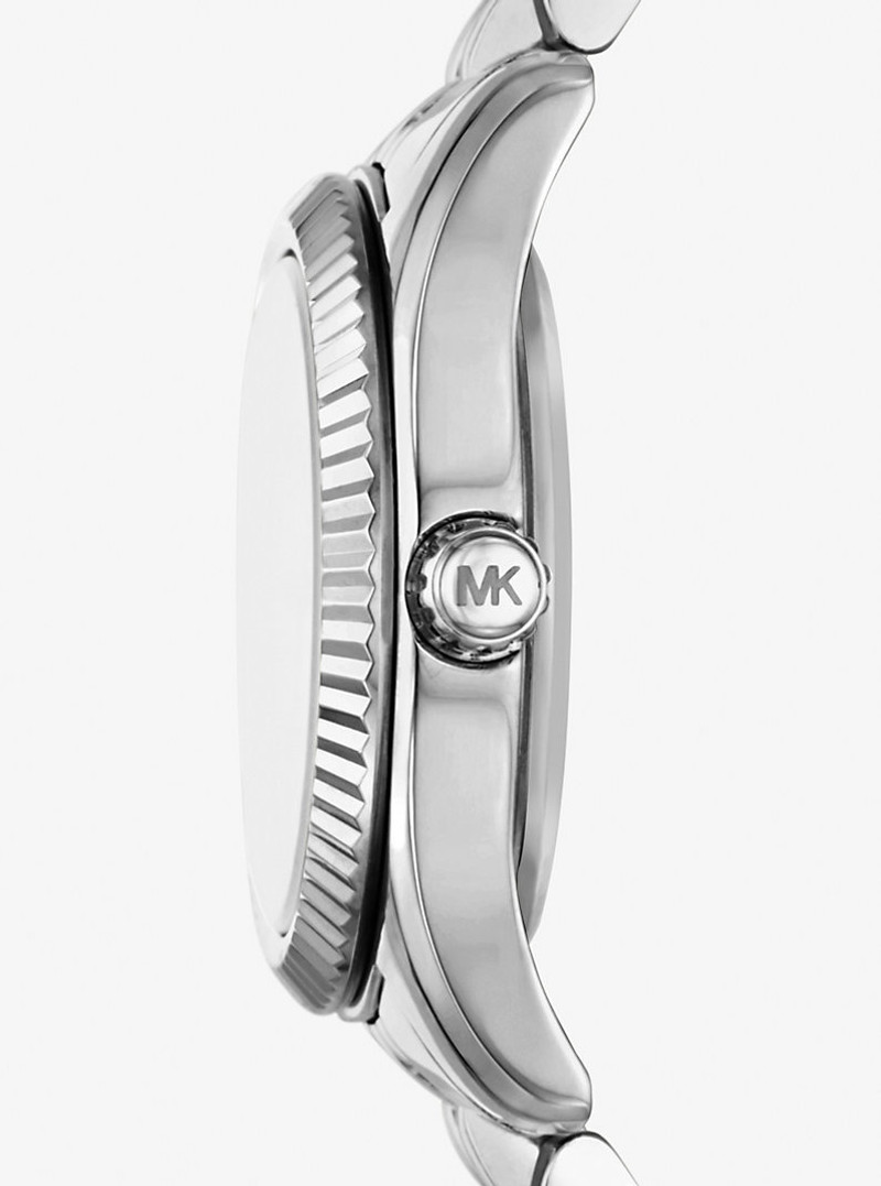 MICHAEL KORS Mini Lexington Pavé Silver-Tone Watch outlook