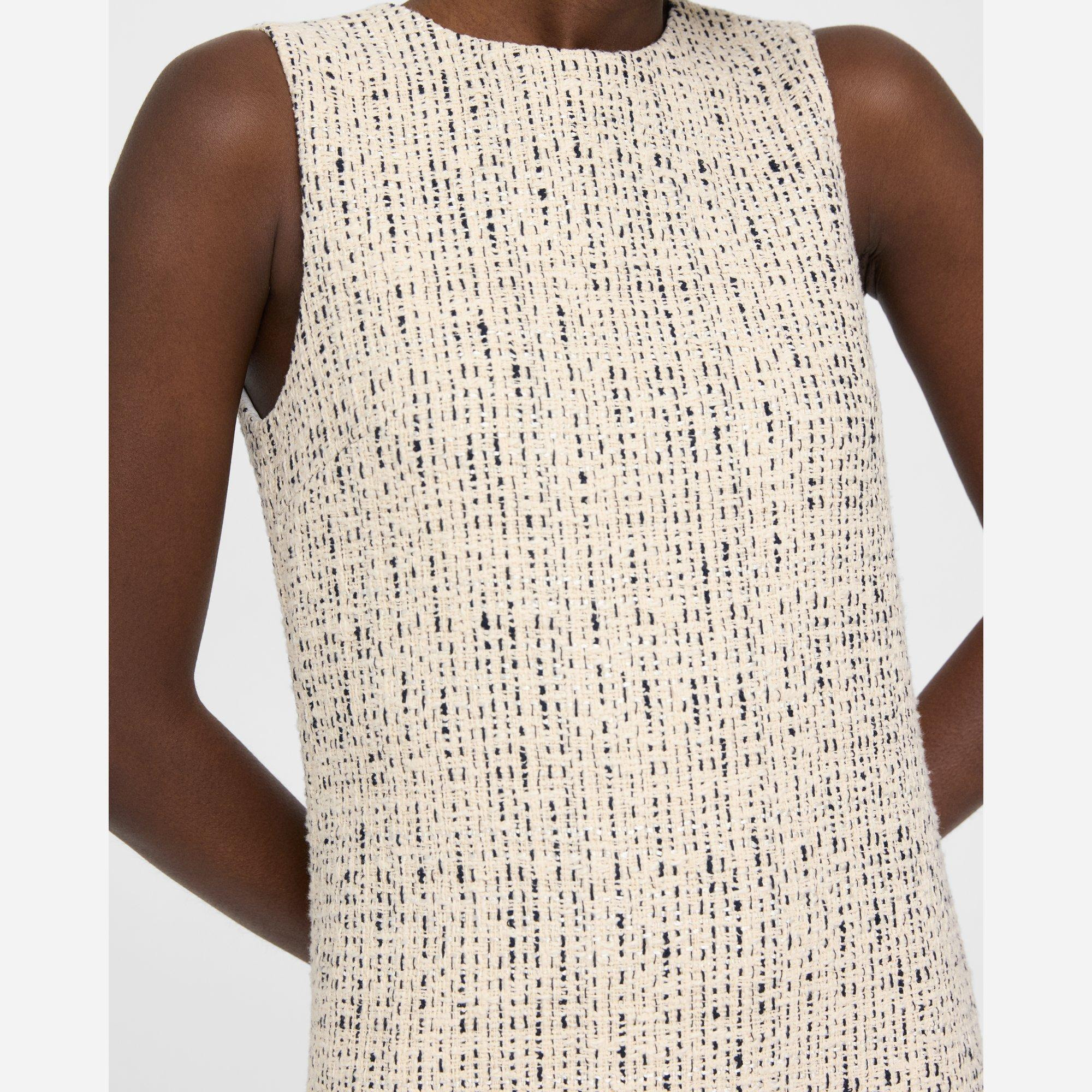 Shift Dress in Cotton-Blend Tweed - 4