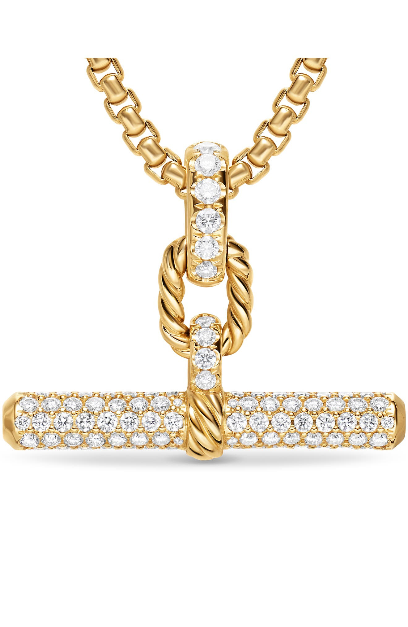 David Yurman Madison® Toggle Pendant in 18K Yellow Gold with Diamonds, 29mm at Nordstrom - 3