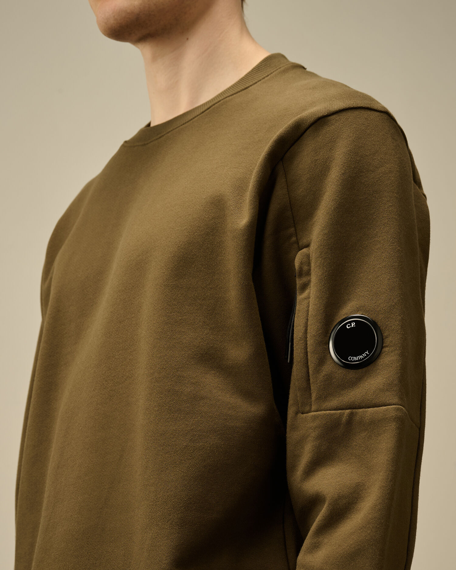 Diagonal Raised Fleece Crewneck Lens Sweatshirt - 5