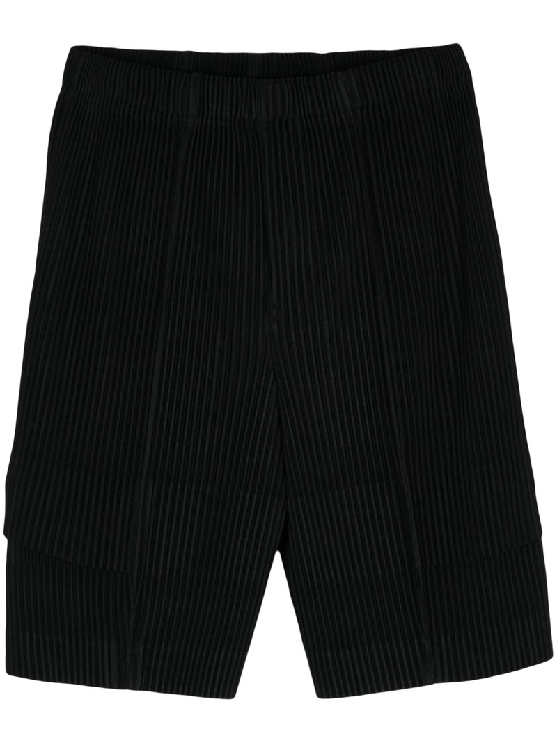 SS24 CARGO PLEATS SHORTS - BLACK 1