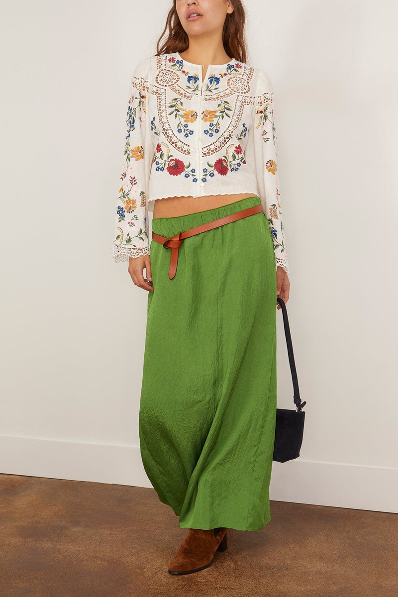 Sea Celia Embroidery Long Sleeve Blouse in Cream outlook