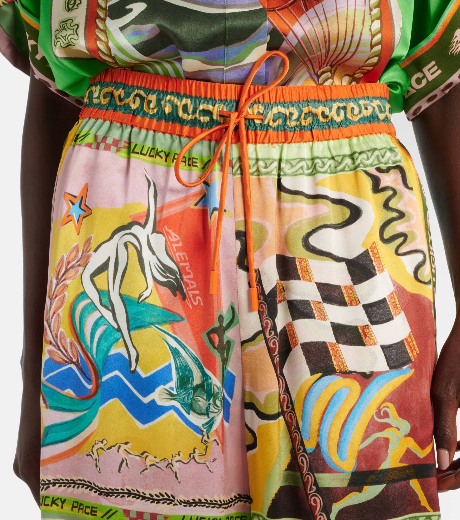 Lucky Pace printed silk palazzo pants - 4