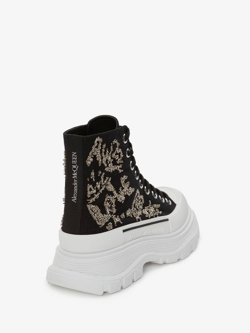 Alexander McQueen Tread Slick Boot in Black/silver outlook