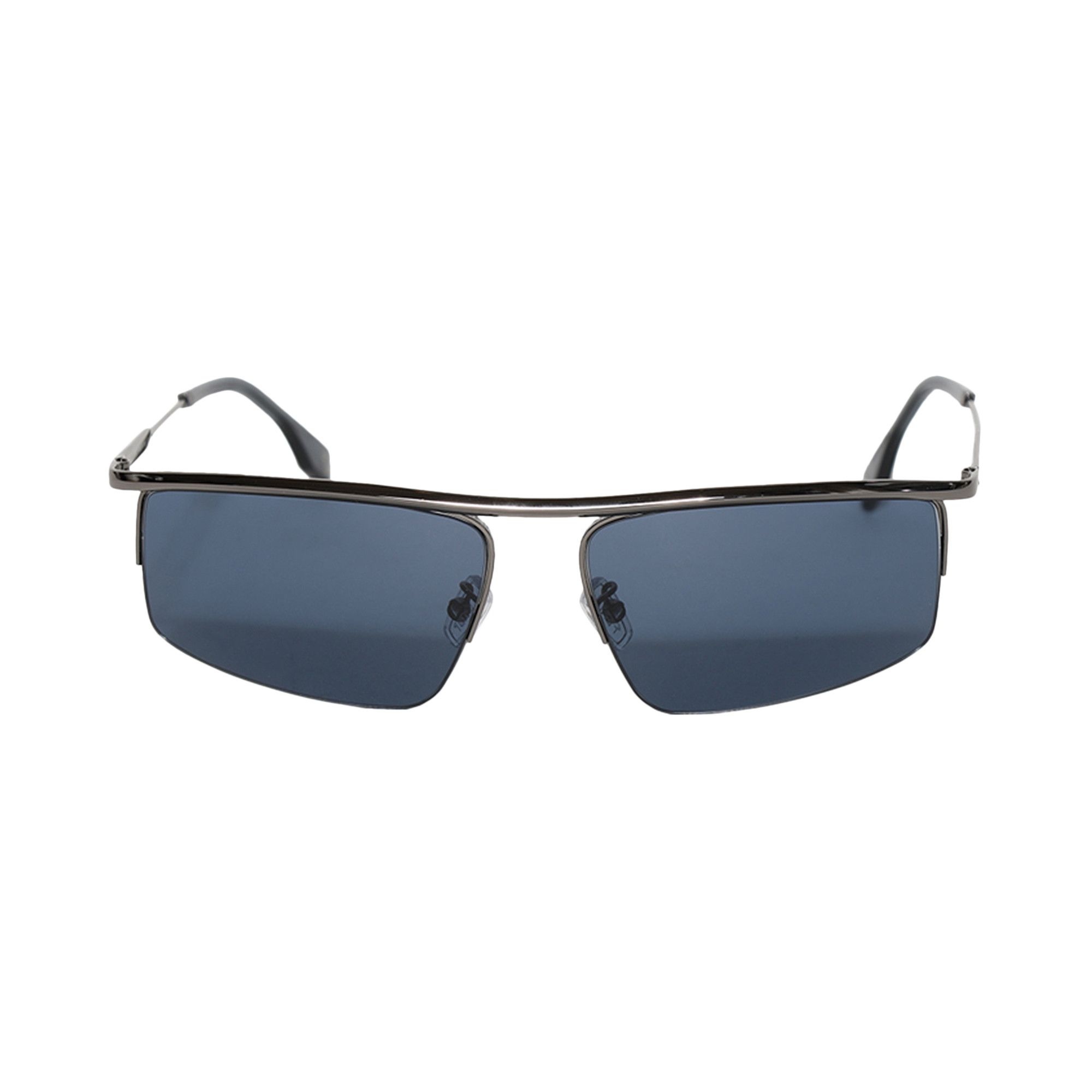 Fendi Rectangular Sunglasses 'Shiny Dark Ruthenium/Blue' - 1