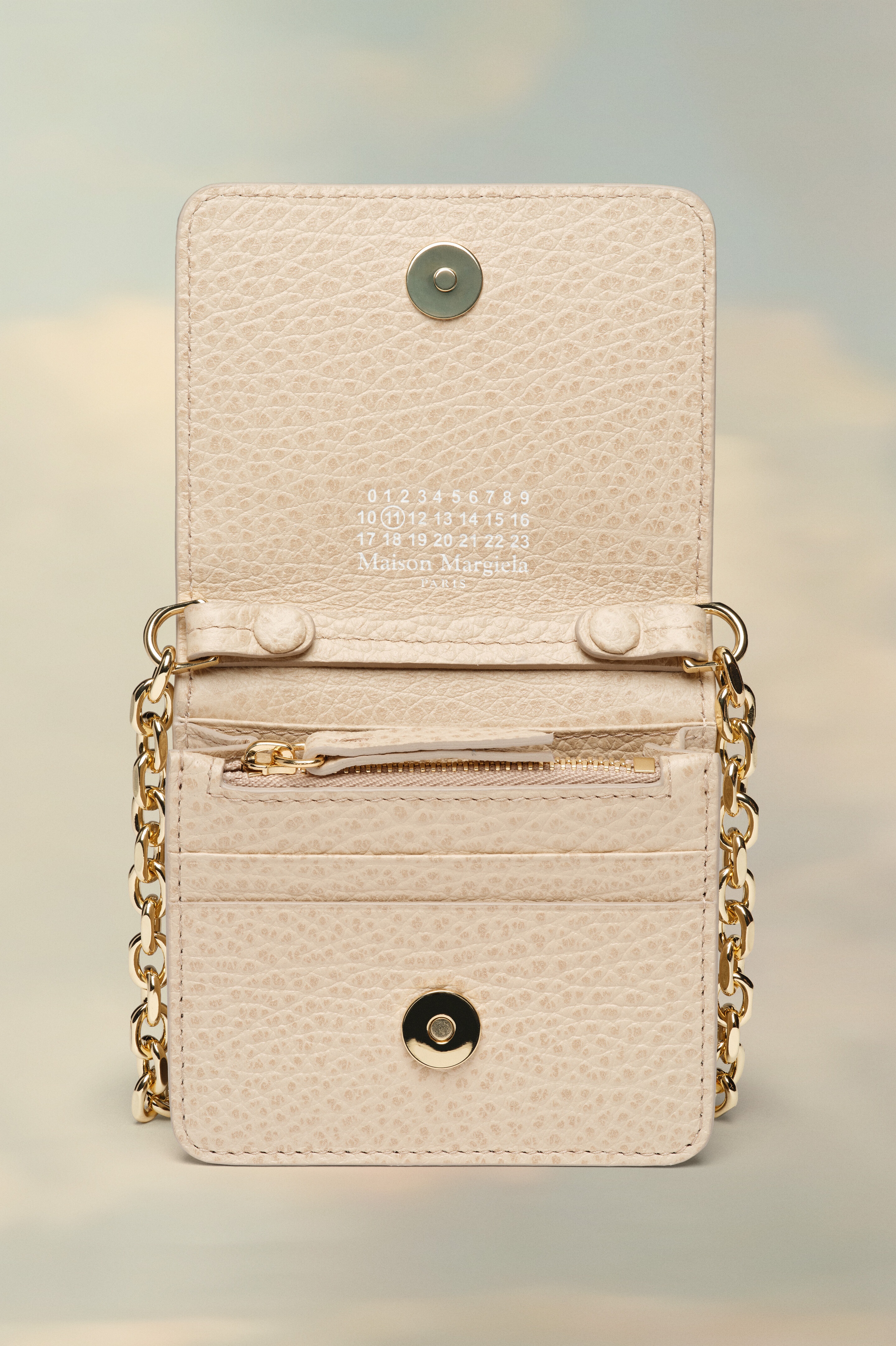 Chain leather small wallet - 3