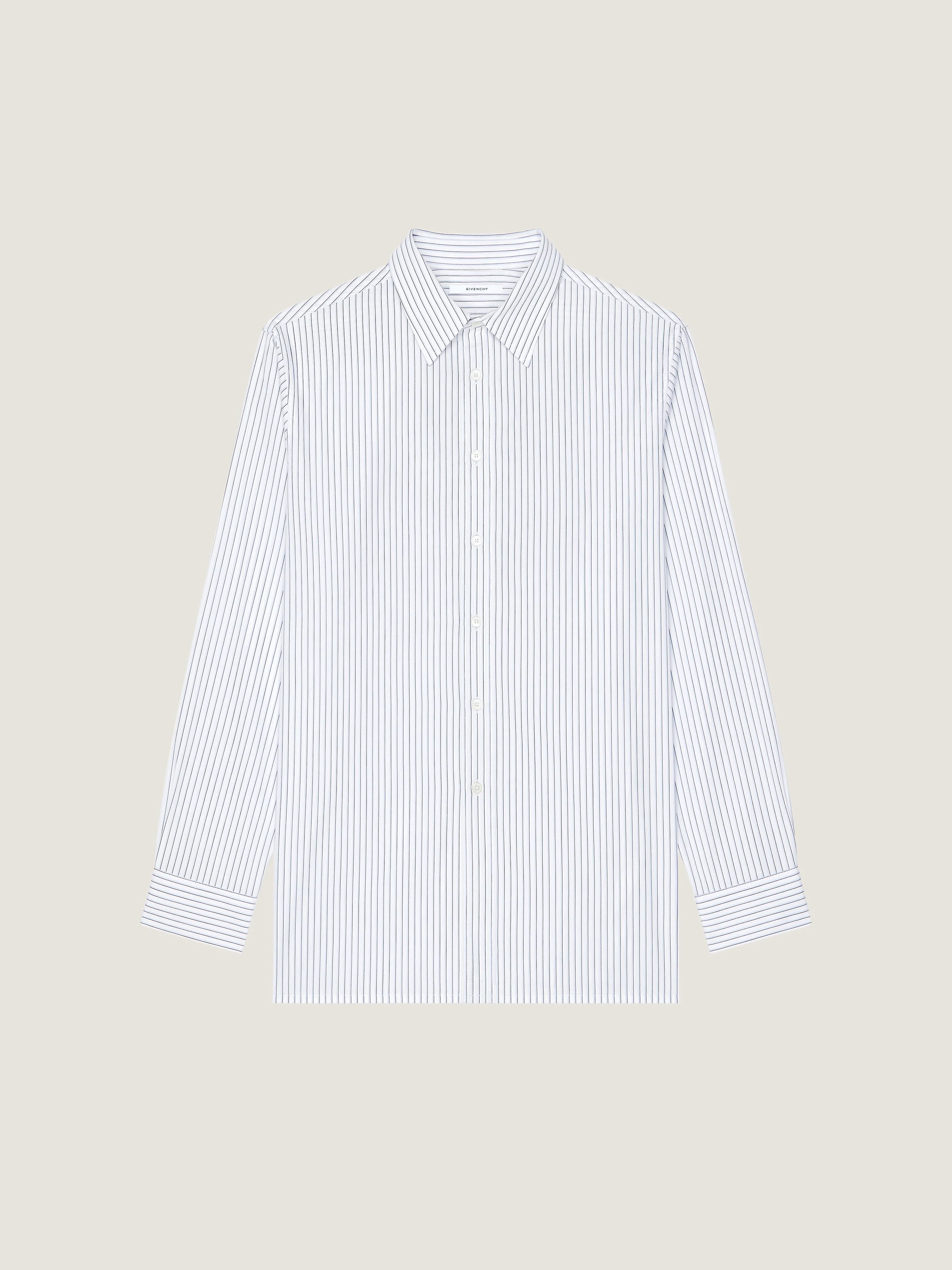 STRIPED SHIRT IN POPLIN WITH PHOTOGRAPHIC NEGATIVE - 1