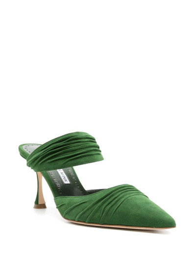 Manolo Blahnik Circeamu 70mm suede mules outlook