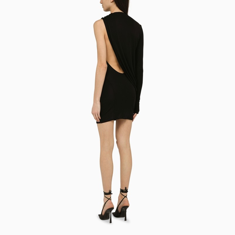 ワンピースその他 ANDREDAMO Black viscose one-shoulder dress with drape ANDREĀDAMO Black viscose one-shoulder dress with drape