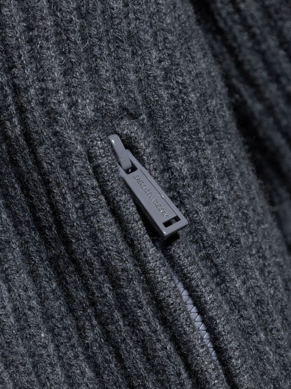 ribbed zip-up cardigan - 5