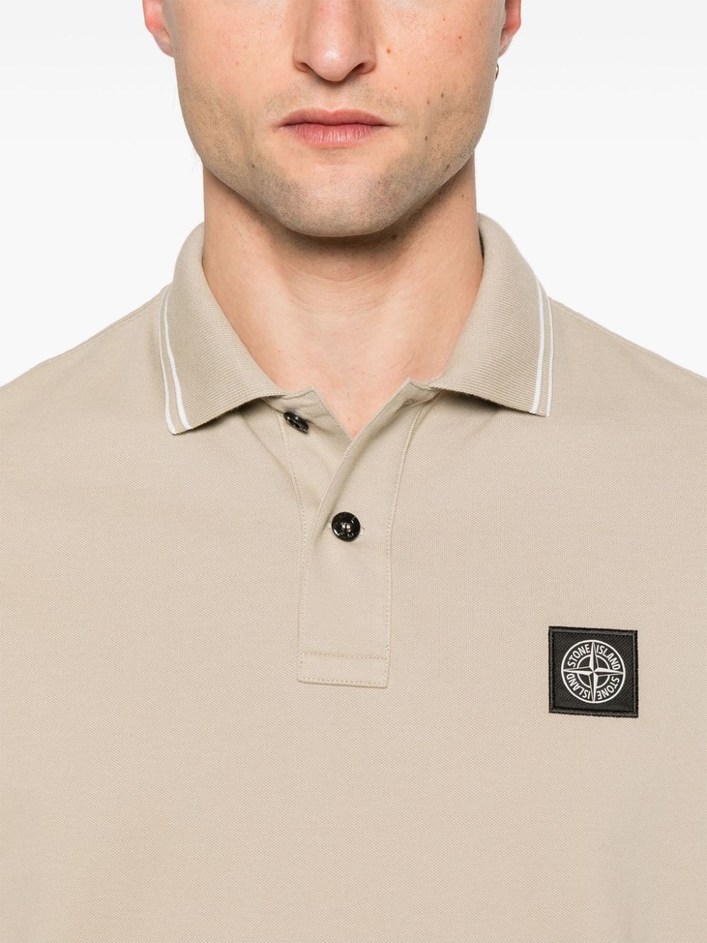 Compass-motif polo shirt - 4
