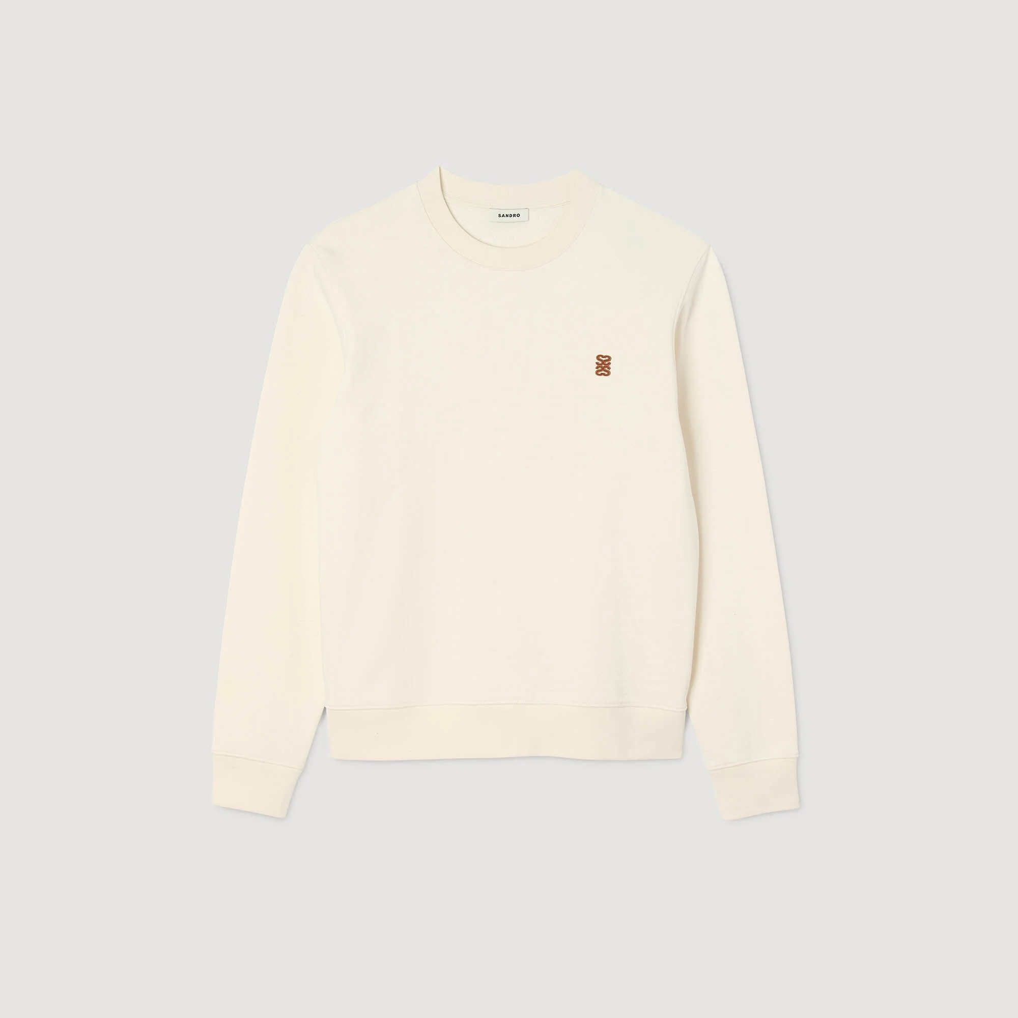 OVERSIZED SWEATSHIRT WITH LEATHER PATCH - 1