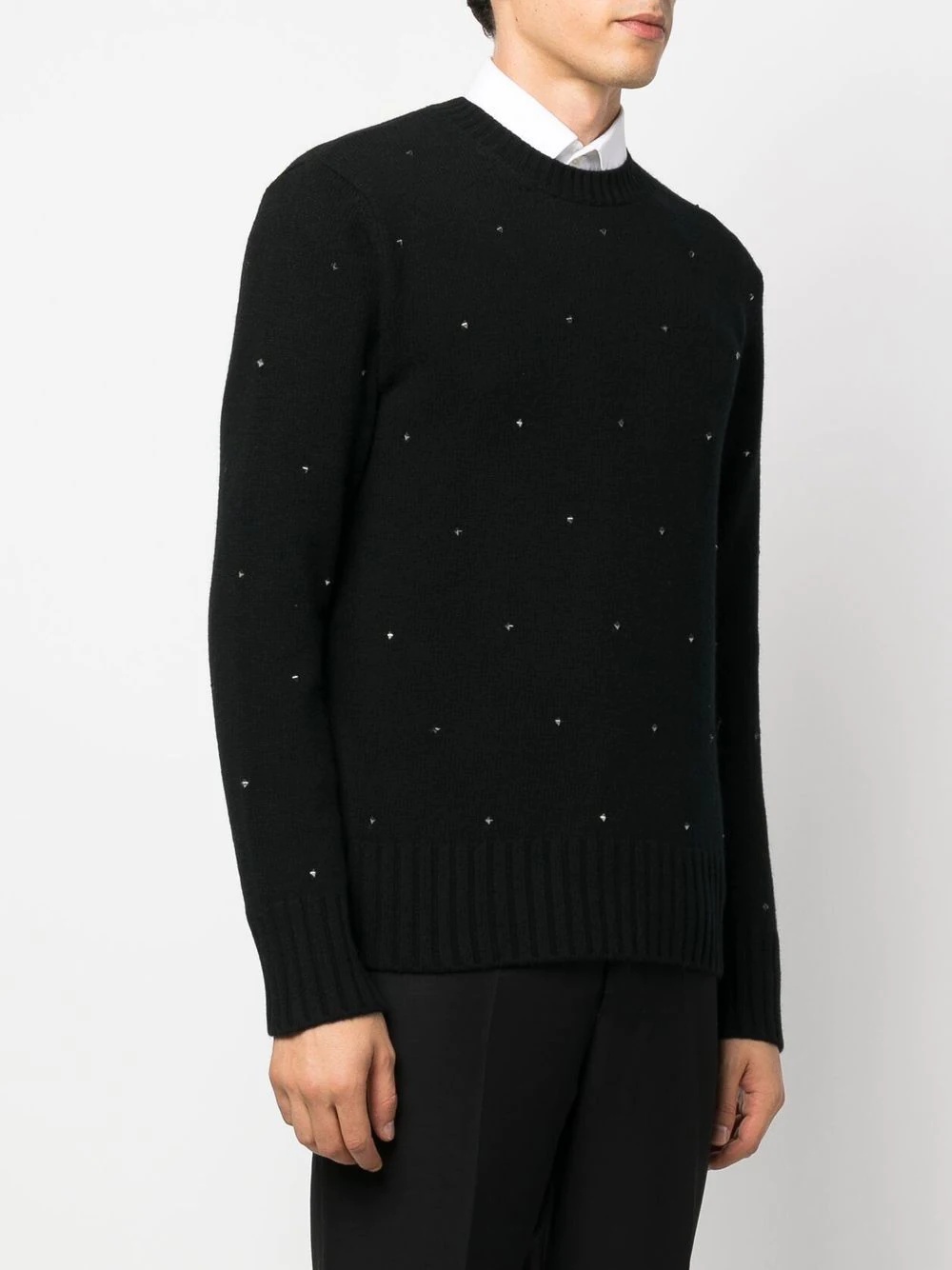 Rockstud spike wool-cashmere jumper - 3