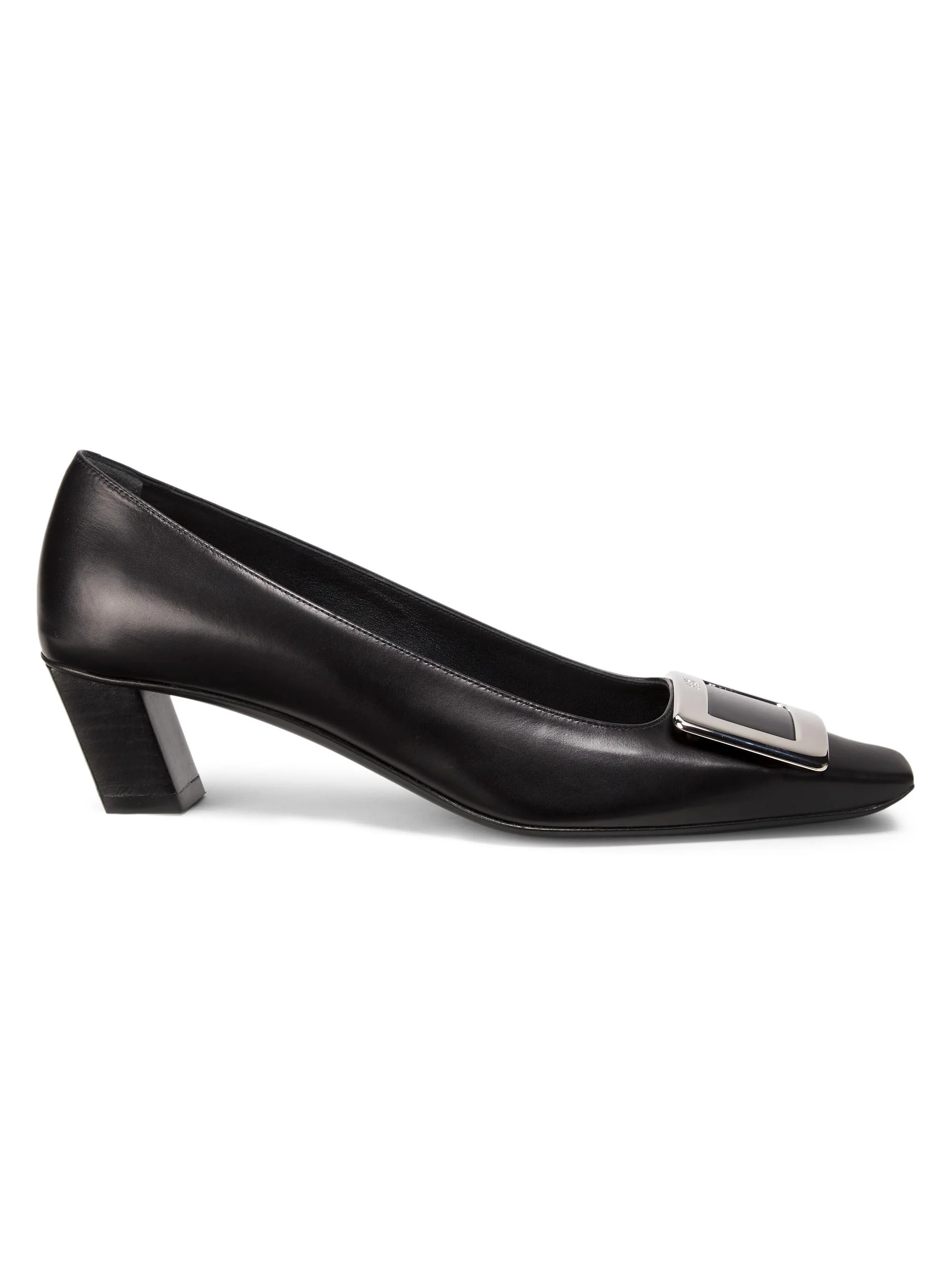 Women's Belle Vivier 45MM Leather Pumps - Black - 1