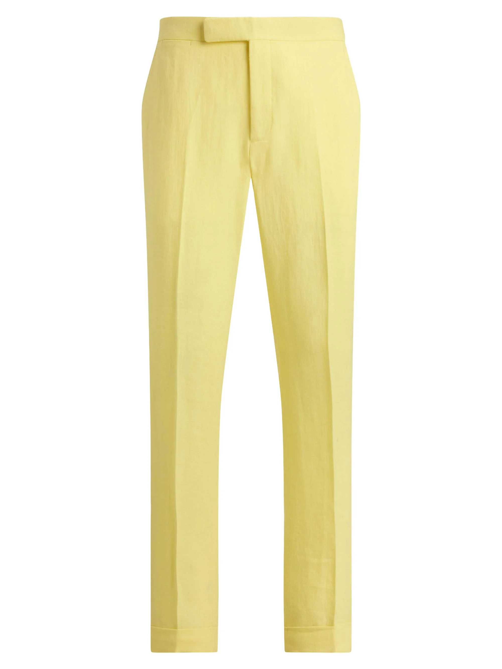 Men's Linen Straight-Leg Trouser - Summer Yellow - 1
